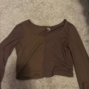 long sleeve brown forever 21 top